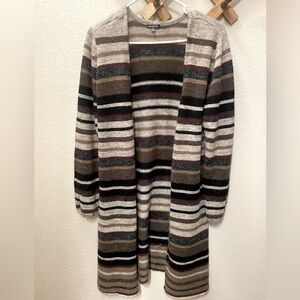 Hannah Multicolored Striped Open Front Cardigan